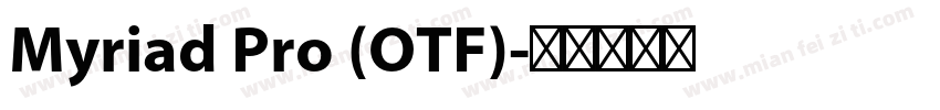 Myriad Pro (OTF)字体转换